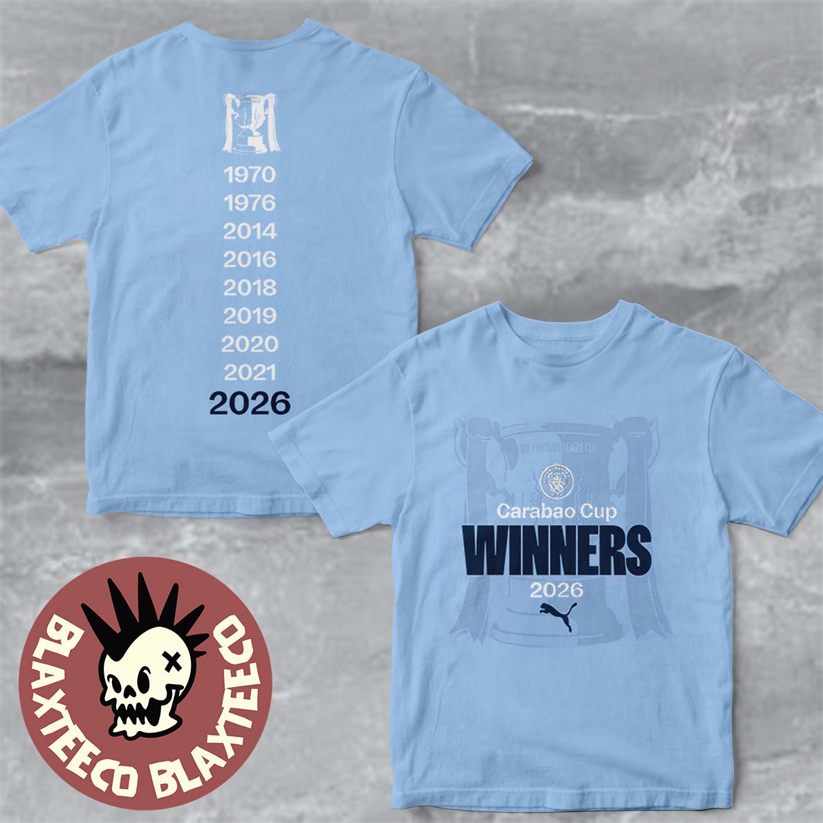 Manchester City 2026 Carabao Cup Winners Puma Locker Room T-Shirt Manchester City 2026 Carabao Cup Winners Puma Locker Room T-Shirt
