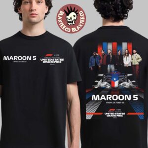 Maroon 5 Live At F1 United States Grand Prix 2026 On October 23 2026 Two Sided T-Shirt
