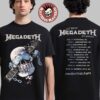 Megadeth Canada 2026 Tour Merch Vic Rattlehead Riding Reindeer With Dates Back Two Sided T-Shirt