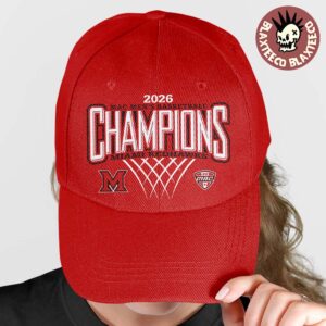 Miami RedHawks Men’s Basketball 2026 MAC Regular Season Champions Rally House Locker Room Cap Hat Snapback