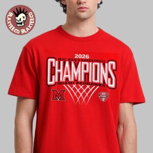Miami RedHawks Men’s Basketball 2026 MAC Regular Season Champions Rally House Locker Room T-Shirt