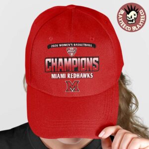 Miami RedHawks Women’s Basketball 2026 MAC Regular Season Champions Rally House Locker Room Red Cap Hat Snapback
