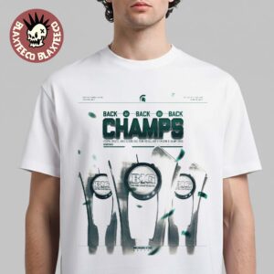 Michigan State Spartans Ice Hockey 2026 Big Ten Men’s Hockey Regular Season Champions Back To Back To Back T-Shirt