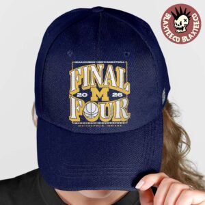 Michigan Wolverines Men’s Basketball 2026 NCAA Tournament Final Four Indiana Bound Navy Cap Hat Snapback