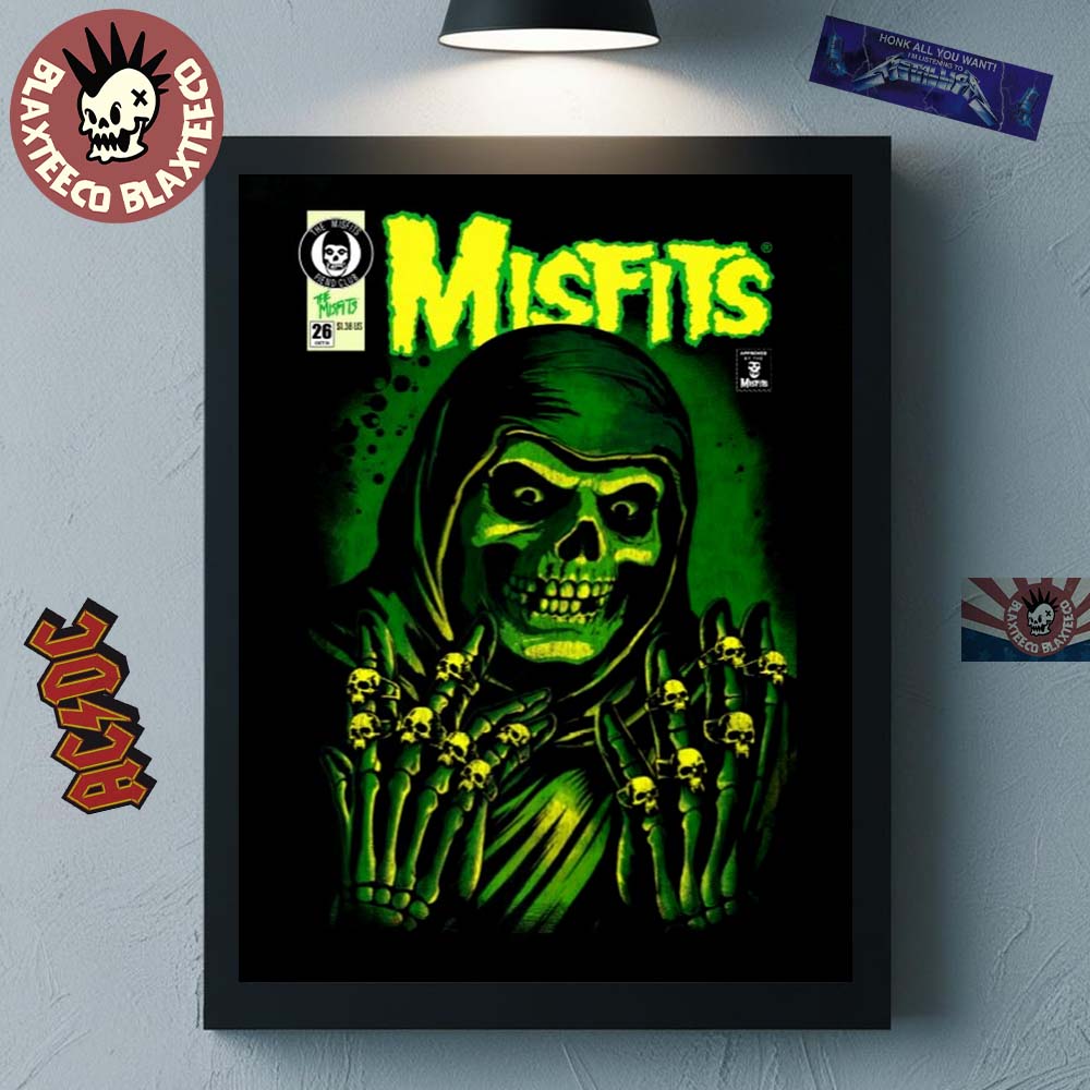 Misfits X Yesterdays WonderCon Anaheim 2026 Exclusives Emerald Hell Art Poster Canvas Misfits X Yesterdays WonderCon Anaheim 2026 Exclusives Emerald Hell Art Poster Canvas