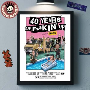 NOFX 40 Years Of Fucking Up A Film By NOFX Home Decor Poster Canvas