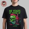 NOFX 40 Years Of Funkin’ Up Film Merch Poster Blue T-Shirt