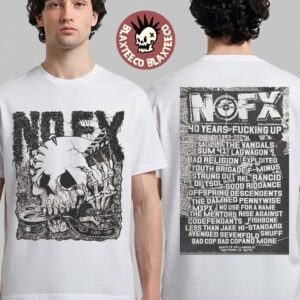 NOFX 40 Years Of Funkin’ Up Film Merch OG Film Skull Two Sided T-Shirt