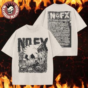 NOFX 40 Years Of Funkin’ Up Film Merch OG Film Skull Vintage Washed Tee