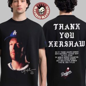 New Era Los Angeles Dodgers X Born x Raised Thank You Clayton Kershaw T-Shirt
