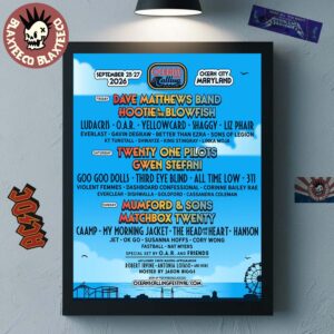 Oceans Calling 2026 Festival Full Lineup In Ocean City Maryland On September 25-27 2026 Home Decor Poster Canvas