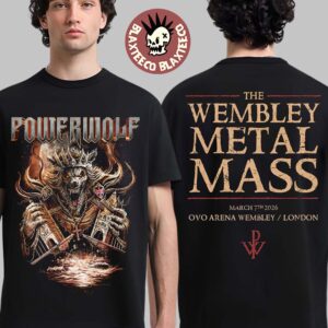 Powerwolf London UK 2026 Tour Merch Tee At OVO Arena Wembley On March 7 2026 The Wembley Metal Mass Wake Up The Wicked Tour T-Shirt