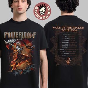 Powerwolf Wake Up The Wicked Tour 2026 UK And Europe Dates Back Two Sided T-Shirt