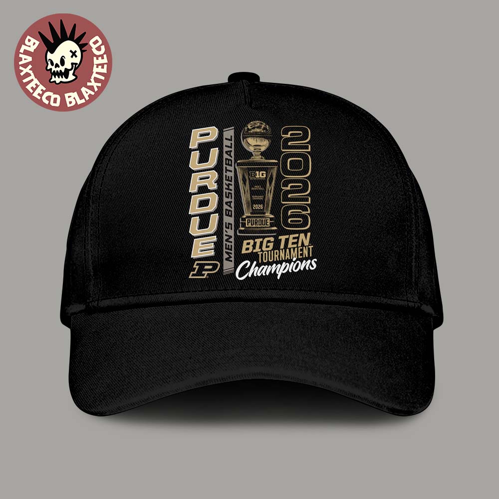 Purdue Boilermakers Men's Basketball 2026 Big Ten Tournament Champions Trophy Cap Hat Snapback Purdue Boilermakers Men's Basketball 2026 Big Ten Tournament Champions Trophy Cap Hat Snapback