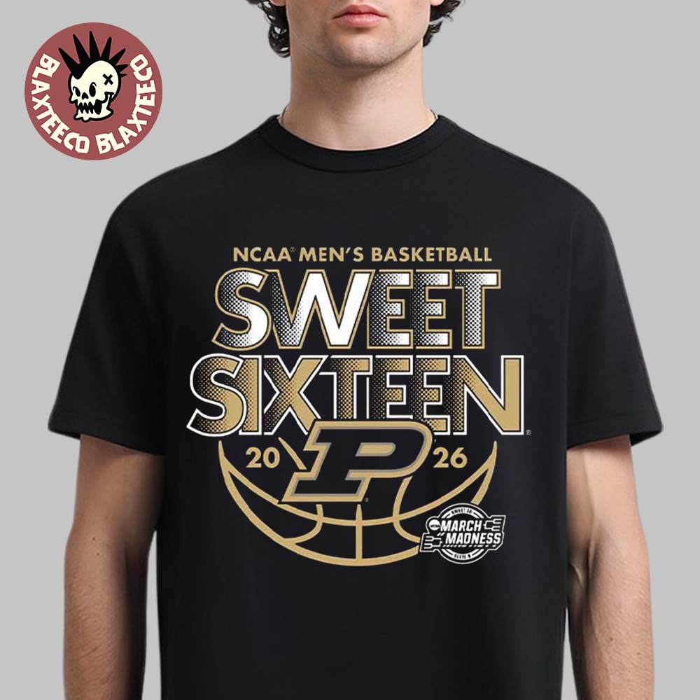 Purdue Boilermakers Men’s Basketball 2026 NCAA March Madness Sweet 16 T-Shirt Purdue Boilermakers Men’s Basketball 2026 NCAA March Madness Sweet 16 T-Shirt