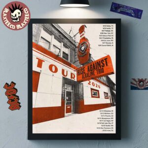 Rise Against With Alkaline Trio North America Tour 2026 Schedule Dates Home Decor Poster Canvas