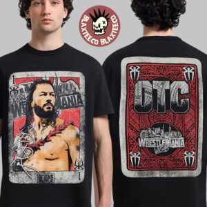 Roman Reigns WWE Wrestlemania 42 Vegas Play Card Two Sided T-Shirt