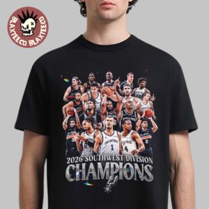 San Antonio Spurs NBA 2026 Southwest Division Champions Team Members T-Shirt