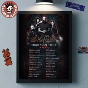Skillet European Tour 2026 Schedule Dates Home Decor Poster Canvas