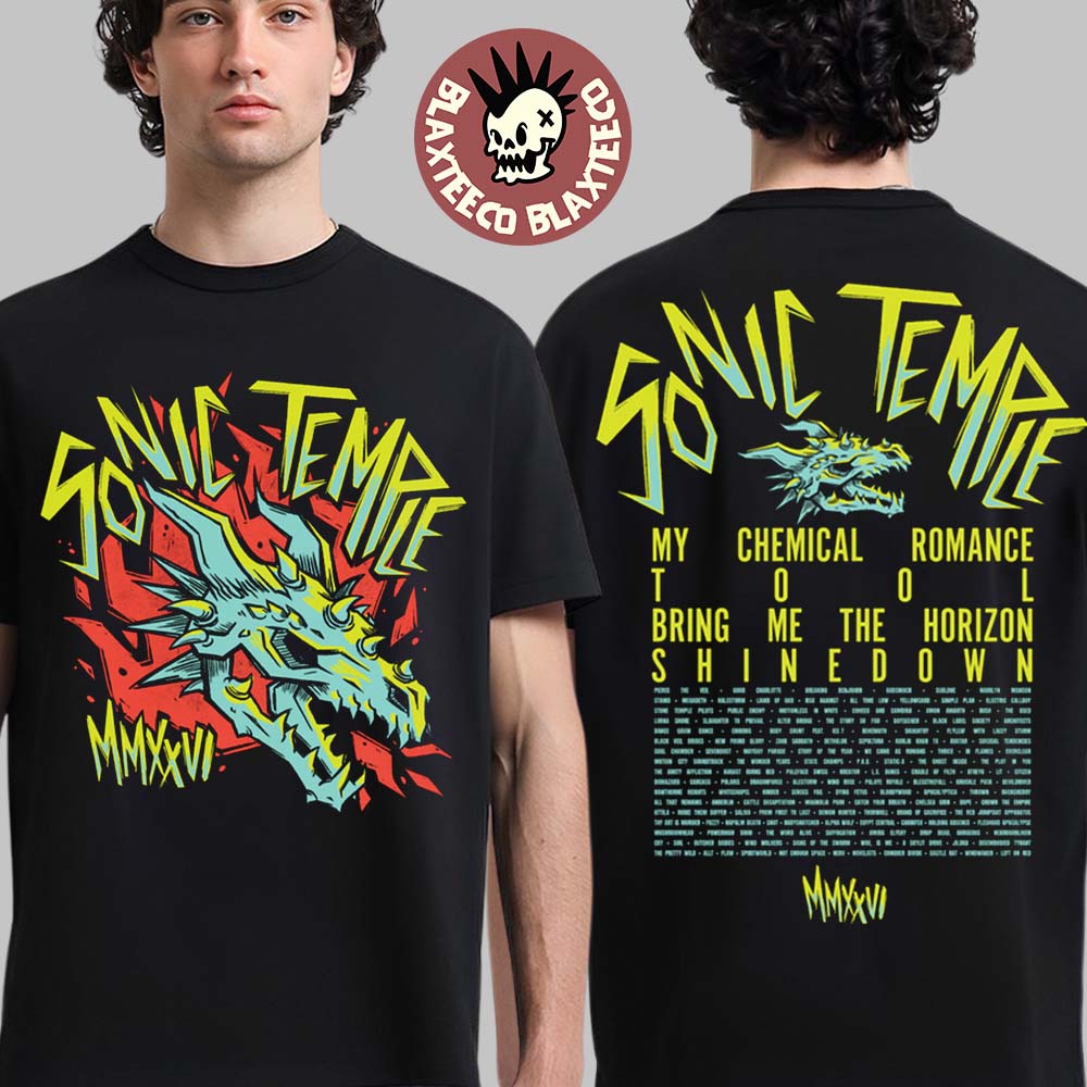 Sonic Temple 2026 Festival Merch In Columbus Ohio At Art And Music Festival From May 14 To 17 2026 Dragon Thorn T-Shirt Sonic Temple 2026 Festival Merch In Columbus Ohio At Art And Music Festival From May 14 To 17 2026 Dragon Thorn T-Shirt