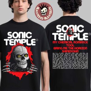 Sonic Temple 2026 Festival Merch In Columbus Ohio At Art And Music Festival On May 14 -17 2026 Skeleton The Ripper T-Shirt