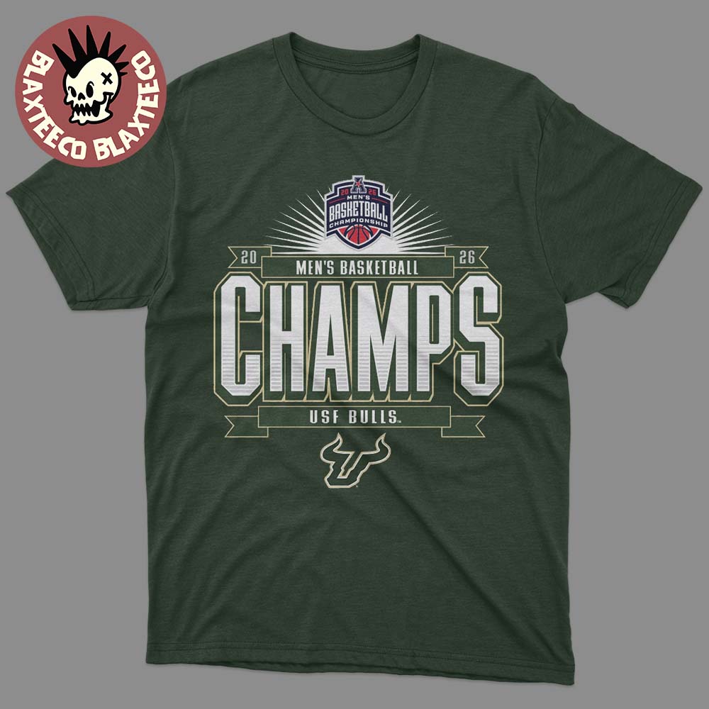 South Florida Bulls Men's Basketball 2026 American Conference Tournament Champions Locker Room T-Shirt South Florida Bulls Men's Basketball 2026 American Conference Tournament Champions Locker Room T-Shirt