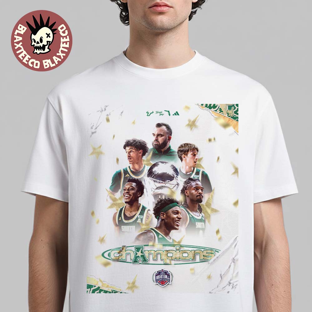 South Florida Bulls Men's Basketball 2026 American Conference Tournament Champions Poster T-Shirt South Florida Bulls Men's Basketball 2026 American Conference Tournament Champions Poster T-Shirt