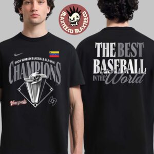 Team Venezuela Baseball Nike 2026 World Baseball Classic Champions The Best Baseball In The World Locker Room T-Shirt