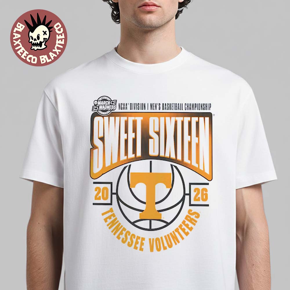 Tennessee Volunteers Men’s Basketball 2026 NCAA March Madness Sweet 16 T-Shirt Tennessee Volunteers Men’s Basketball 2026 NCAA March Madness Sweet 16 T-Shirt