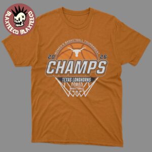 Texas Longhorns Women’s Basketball 2026 SEC Tournament Champions Locker Room Orange T-Shirt