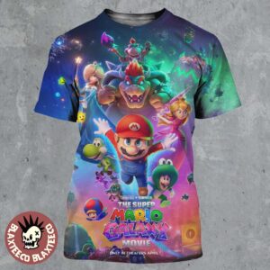 The Super Mario Galaxy Movie Official Poster New Adventure Loading Only In Theaters On April 1 2026 All Characters All Over Print Shirt