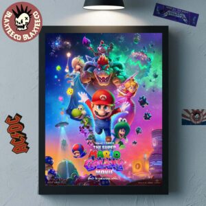 The Super Mario Galaxy Movie Official Poster New Adventure Loading Only In Theaters On April 1 2026 All Characters Poster Canvas