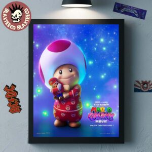 The Super Mario Galaxy Movie Pijama Toad Hugging Mario Home Decor Poster Canvas