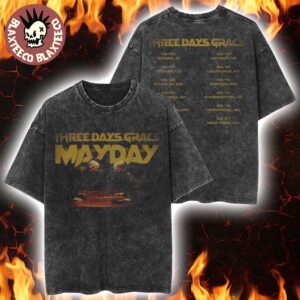 Three Days Grace Alienation 2026 Tour Merch Mayday Vintage Washed Tee