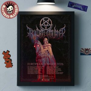 Thy Art Is Murder Year Of The Fire Horse European Summer 2026 Tour Schedule Dates Home Decor Poster Canvas