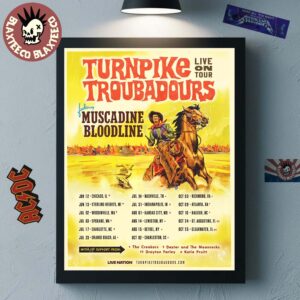 Turnpike Troubadours Live On Tour 2026 North America Schedule Dates Home Decor Poster Canvas