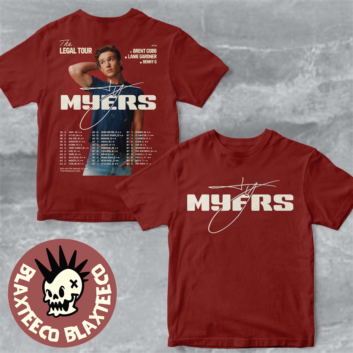 Ty Myers The Legal Tour 2026 North America City Dates T-Shirt Ty Myers The Legal Tour 2026 North America City Dates T-Shirt