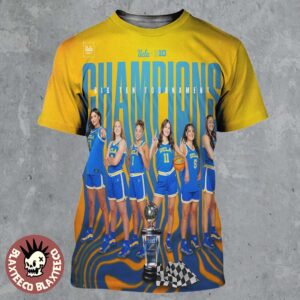 UCLA Bruins Women’s Basketball Back To Back Big 10 Tournament Champions All Over Print Shirt