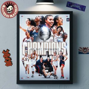 UConn Huskies Women’s Basketball 2026 Big East Tournament Champions Home Decor Poster Canvas