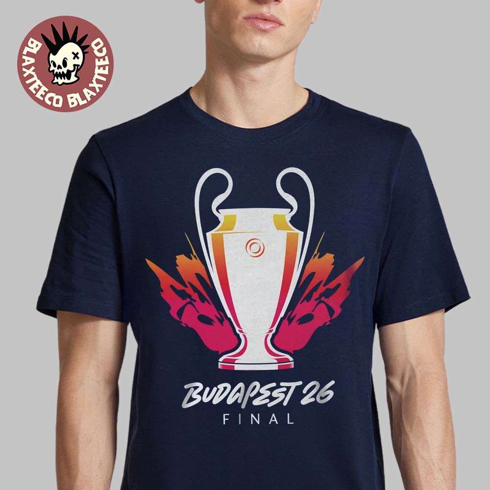 UEFA Champions League Budapest 26 Final Trophy T-Shirt UEFA Champions League Budapest 26 Final Trophy T-Shirt