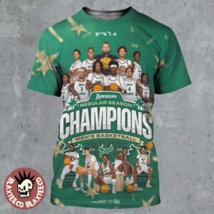USF South Florida Bulls Men’s Basketball 2025 2026 ACC Regular Season Champions All Over Print Shirt