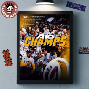 VCU Rams Men’s Basketball 2026 Atlantic 10 Tournament Champions Home Decor Poster Canvas