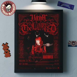 Vana The Lady In Red Tour 2026 New Zealand In Wellington And Auckland On March 16 And 20 2026 Home Decor Poster Canvas