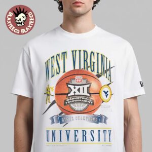 WVU West Virginia Mountaineers Women’s Basketball 2026 Big 12 Tournament Champions New Era Locker Room T-Shirt