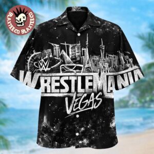 WWE Wrestlemania 42 Vegas 2026 Logo Black Summer Hawaiian Shirt