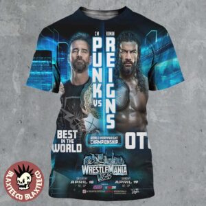 WWE Wrestlemania 42 Vegas 2026 Main Event CM Punk Vs Roman Reigns All Over Print Shirt