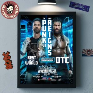 WWE Wrestlemania 42 Vegas 2026 Main Event CM Punk Vs Roman Reigns Home Decor Poster Canvas
