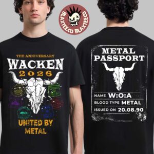Wacken Open Air 2026 Festival The Anniversary Merch Metal Passport T-Shirt