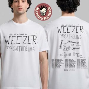 Weezer The Gathering Tour 2026 North America City Dates Two Sided T-Shirt