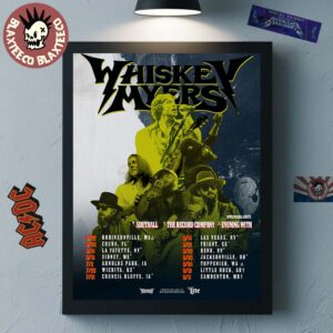 Whiskey Myers Southern Hospitality Tour 2026 North America Summer Schedule Dates Home Decor Poster Canvas